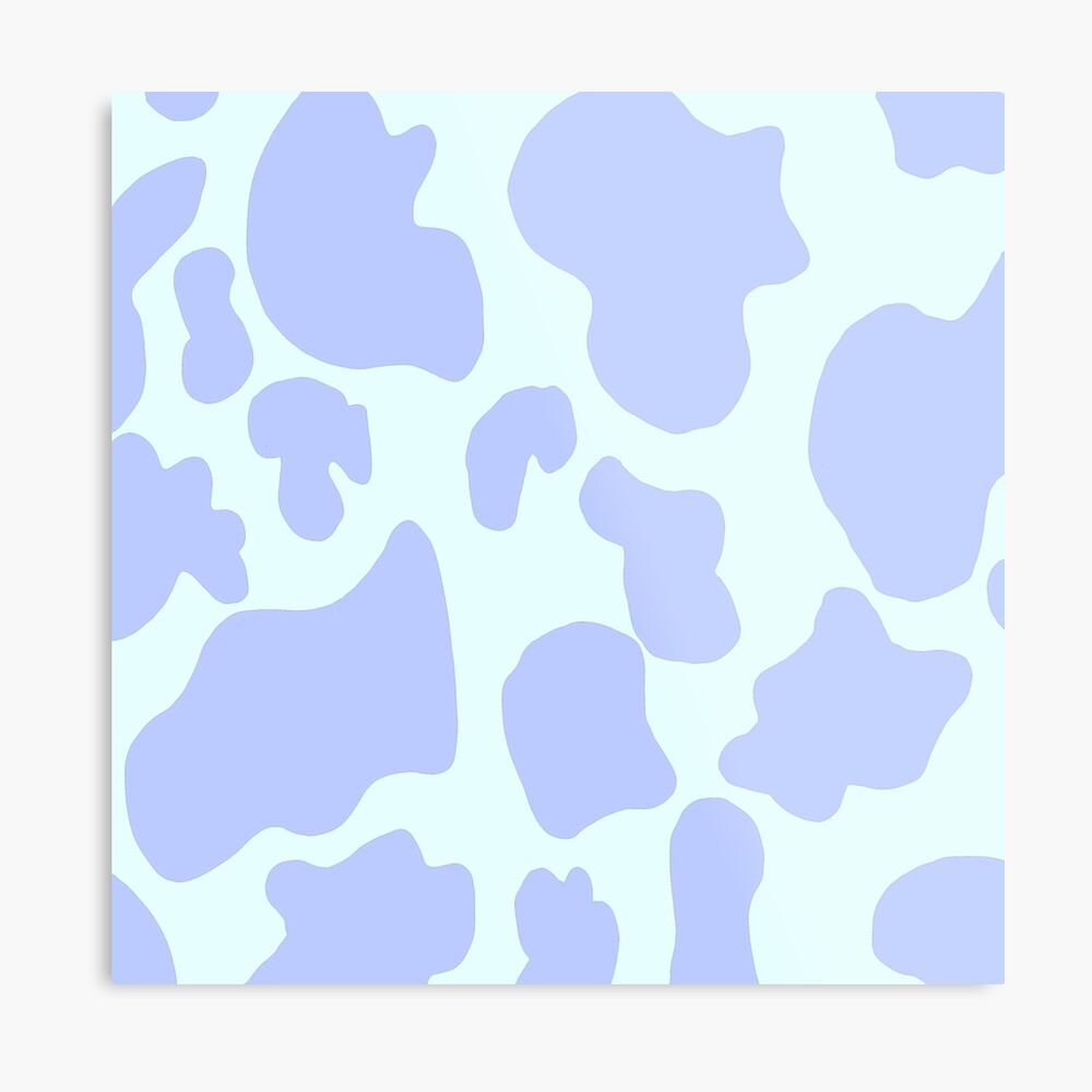 Blue Cow Print 3 Canvas Print By Xoxobrooklynn Redbubble - blue cow roblox