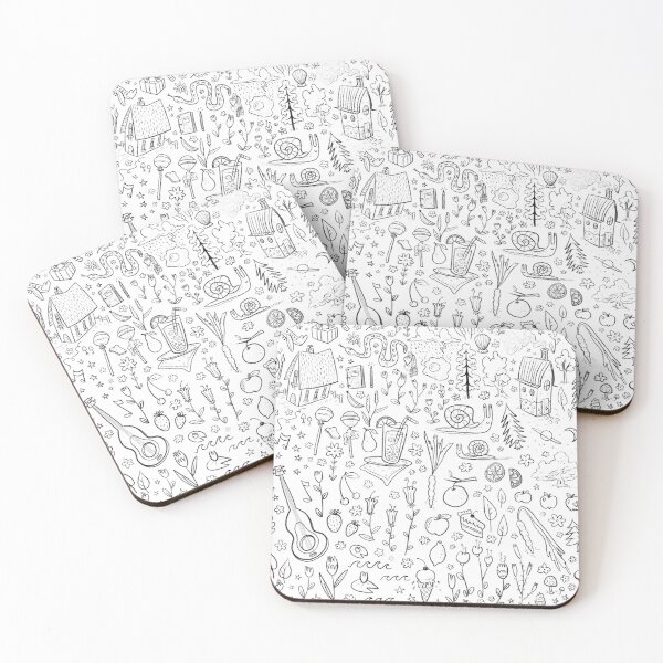 Item preview, Doodle Page (Black and White) designed and sold by pricklyparrot.