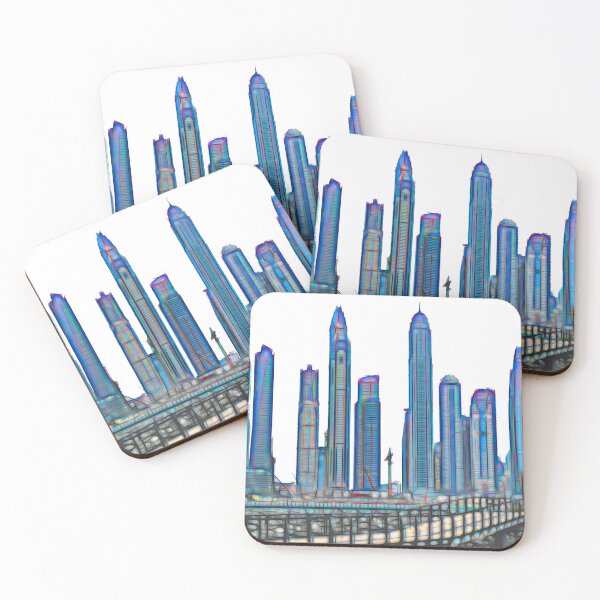 Item preview, Dubai Skyline - Desert Blue Haze designed and sold by Marlene Watson-Hall.