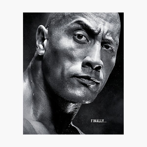 "dwayne the rock johnson" Photographic Print for Sale by behemoot