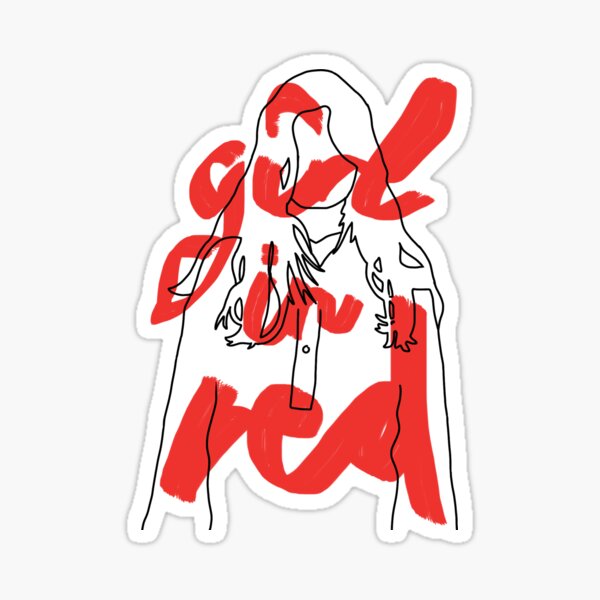 girl in red Sticker