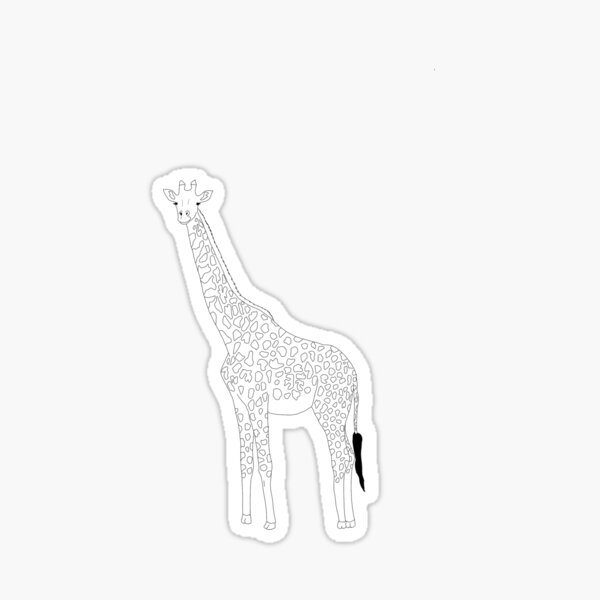 Standing Giraffe Sticker By Kdchopra Redbubble 0908