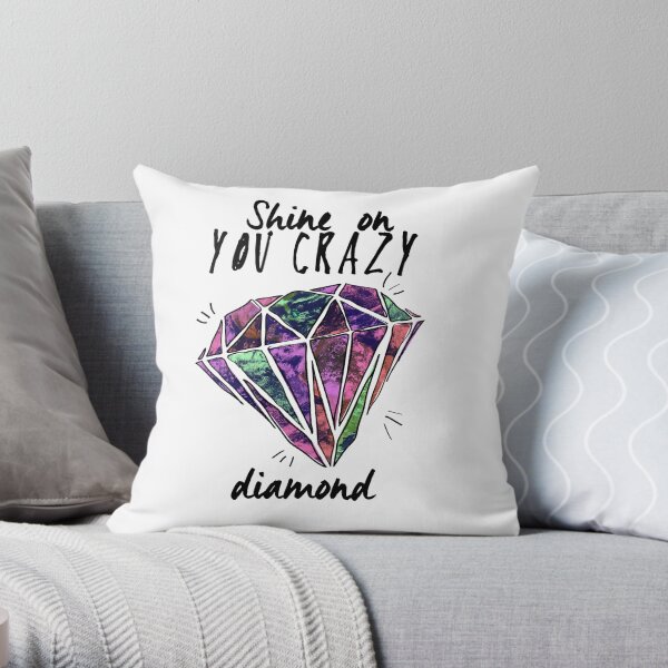 crazy diamond Throw Pillow