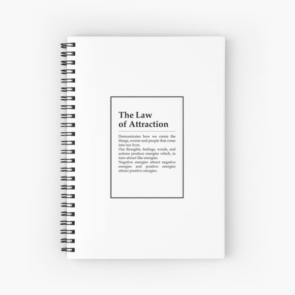 the law of attraction definition Spiral Notebook