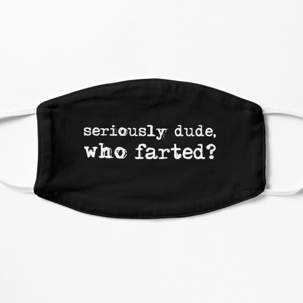 Seriously Dude Who Farted, Funny Fart Gift Flat Mask
