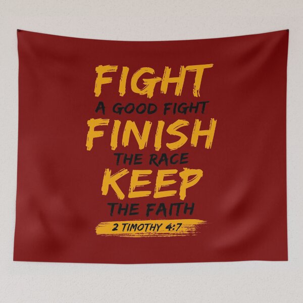 Item preview, Bible Verse Fight a Good Fight 2 Timothy 4:7 designed and sold by KA DESIGNS.