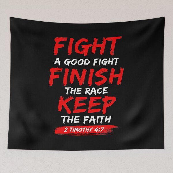 Item preview, Bible Verse Fight a Good Fight 2 Timothy 4:7 designed and sold by KA DESIGNS.