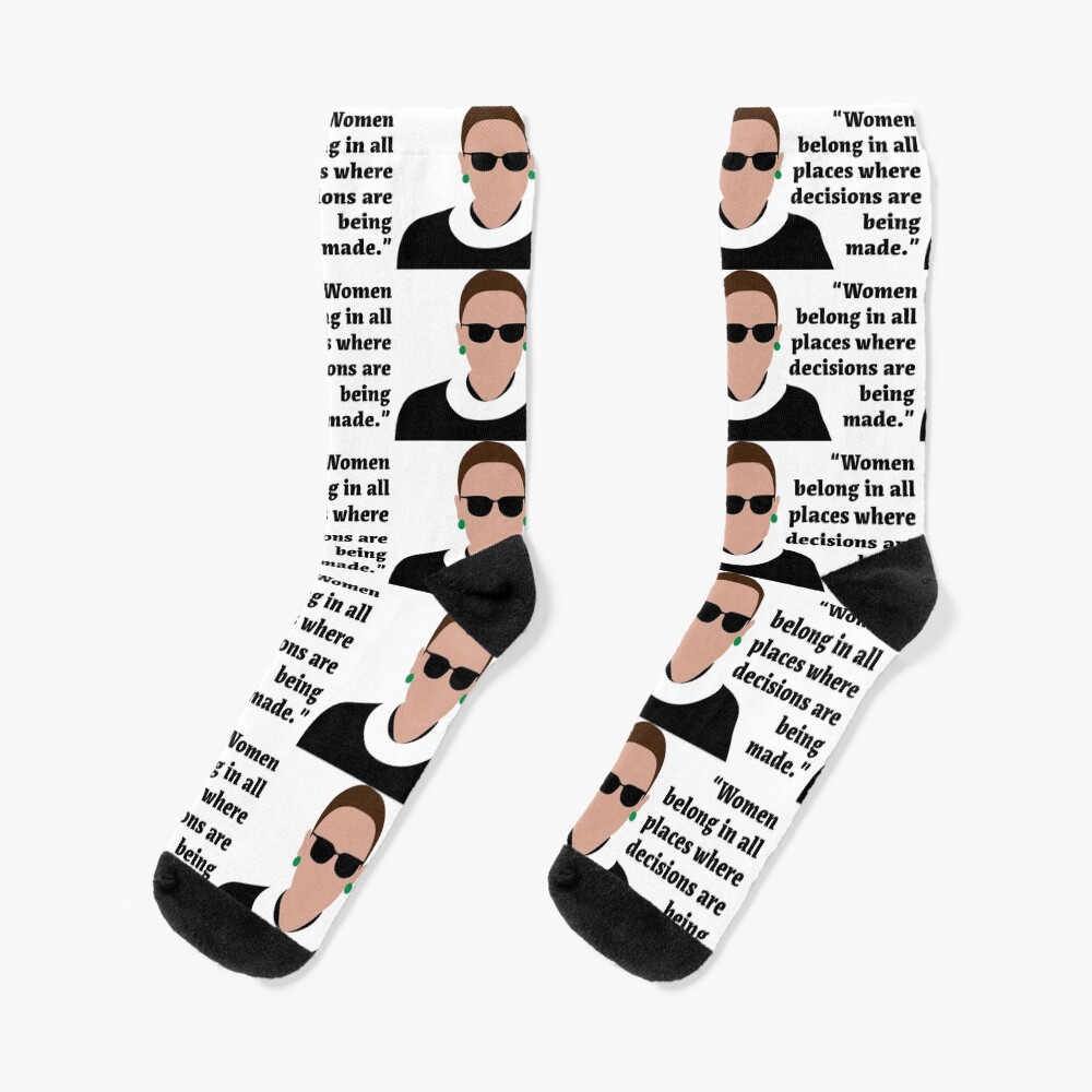 Women Belong In All Places - RBG Socks