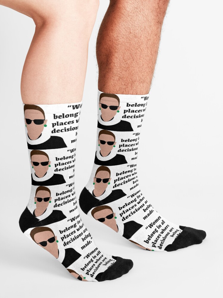 Alternate view of Women Belong In All Places - RBG Socks