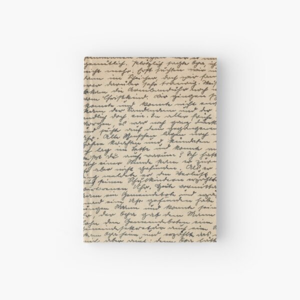 Old-fashioned handwriting Hardcover Journal