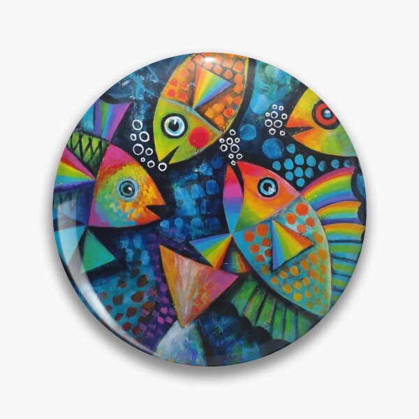 Item preview, Psychedelic fish designed and sold by Karin Zeller.