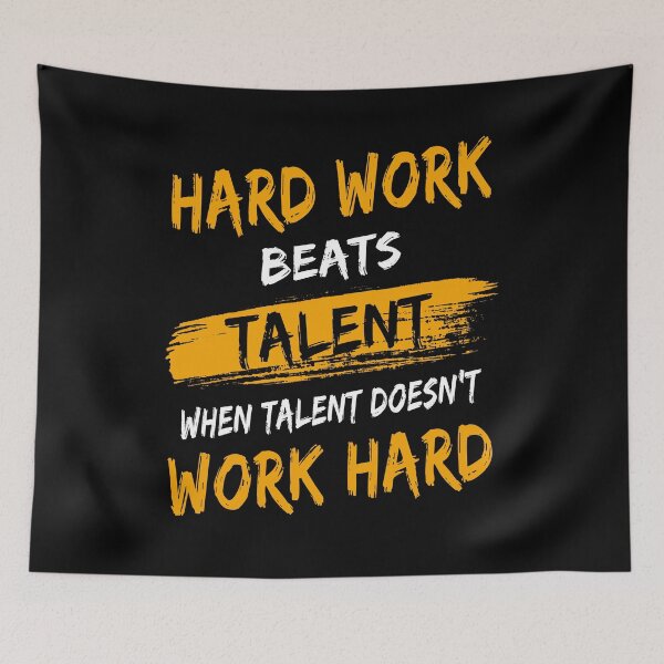 Item preview, Hard Work Beats Talent Gym Quote designed and sold by KA DESIGNS.