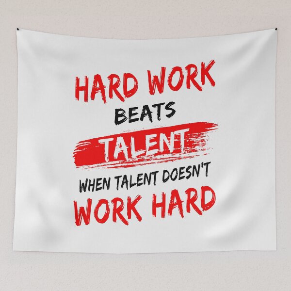Item preview, Hard Work Beats Talent Sport Quote designed and sold by KA DESIGNS.