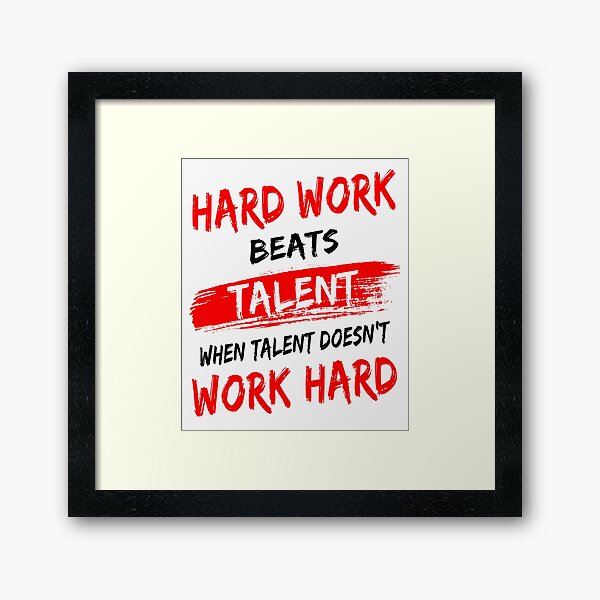 Item preview, Hard Work Beats Talent Sport Quote designed and sold by KA DESIGNS.