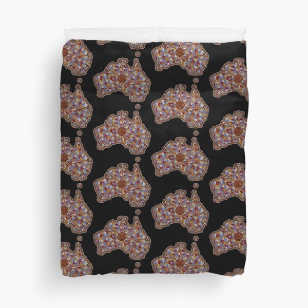 Authentic Aboriginal Art - Aboriginal Australia Duvet Cover