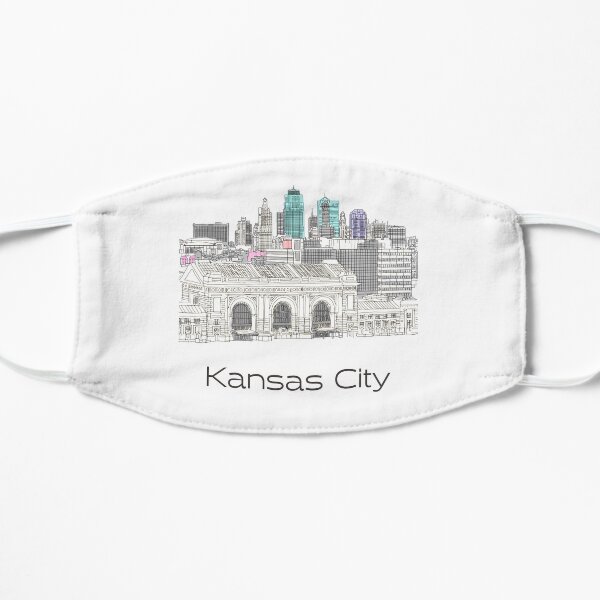 Hand Drawn Kansas City Skyline Mask