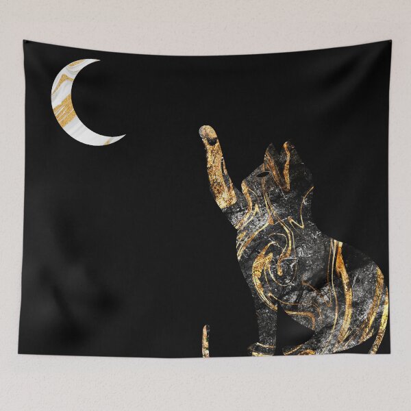 Item preview, Cat chasing the moon marble texture designed and sold by KA DESIGNS.