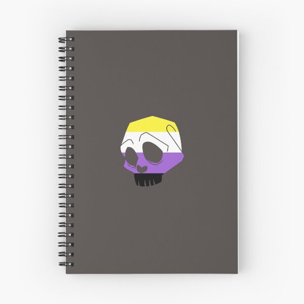 Artikelvorschau, Nicht-binärer Pride Skull entworfen und verkauft von Salem Faust.