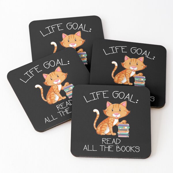 Item preview, Bookworm Cat Books Reader Reading Book Lover Life Goal Gift designed and sold by CrookedCreek.