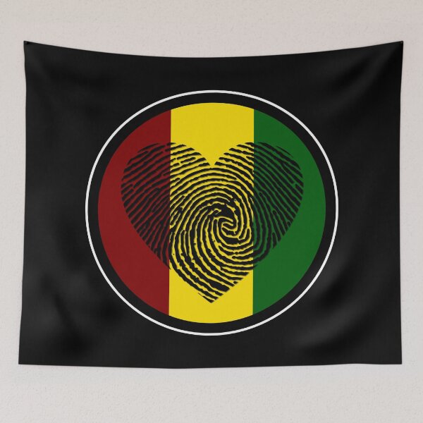Item preview, Rasta Heart Fingerprint designed and sold by nick-of-time.