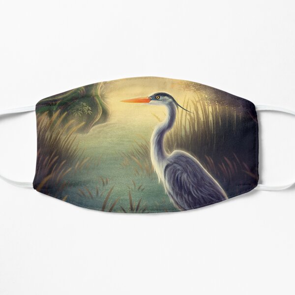 Great Blue Heron Flat Mask