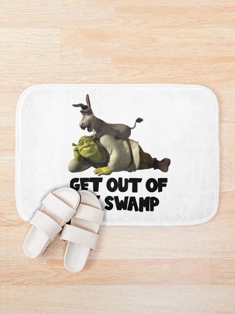 Get Out Of My Swamp Shrek Bath Mat By Emilyhardyy Redbubble