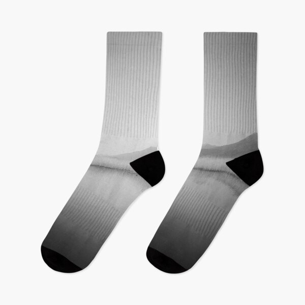 Item preview, Minimalist landscape lake scenery in black and white designed and sold by by-jwp.