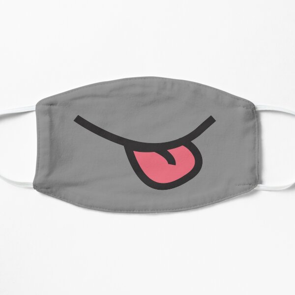 Tongue Out Cartoon Mouth Flat Mask