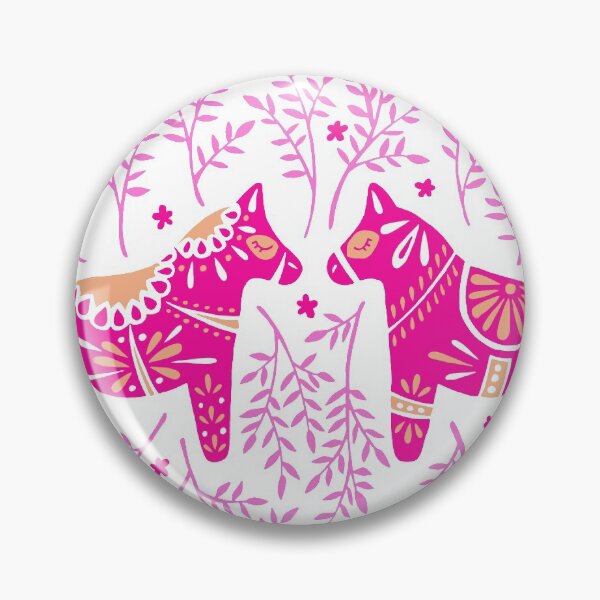 Item preview, Swedish Dala Horses – Pink Palette designed and sold by Cat Coquillette.