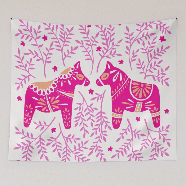 Item preview, Swedish Dala Horses – Pink Palette designed and sold by Cat Coquillette.