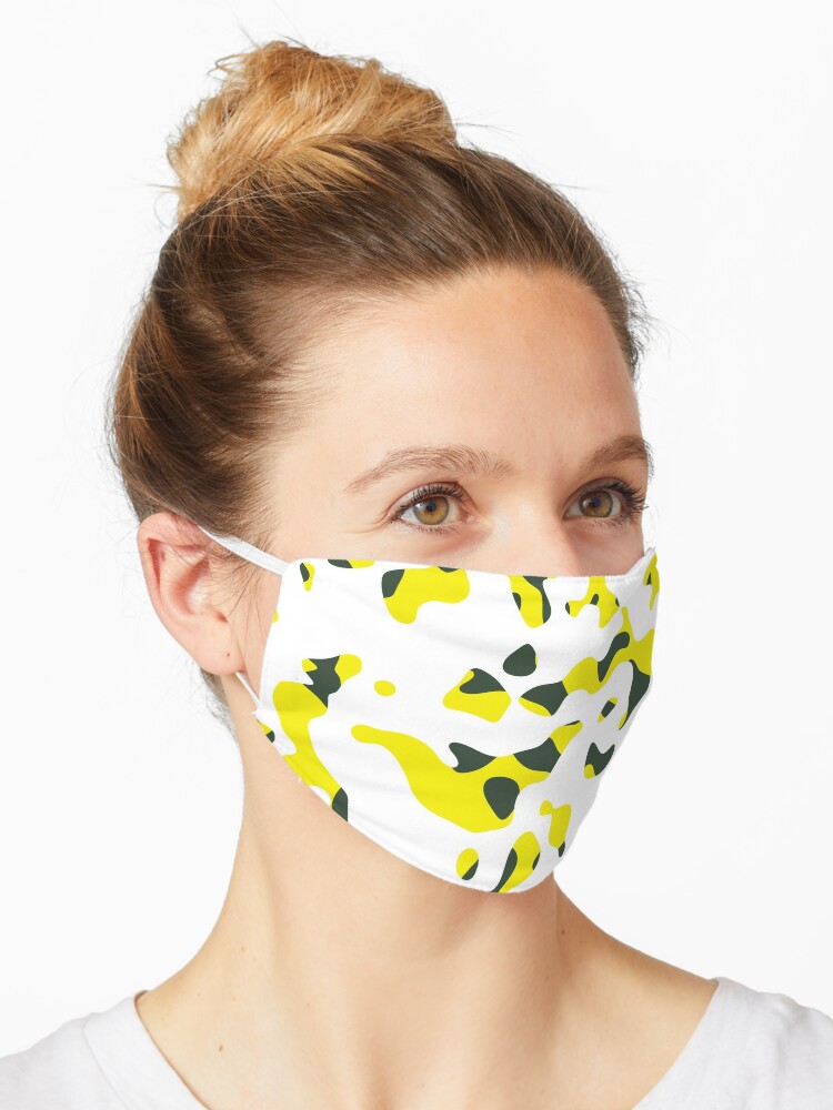 Download Yellow Camo Mask By Kcstudio Redbubble Yellowimages Mockups