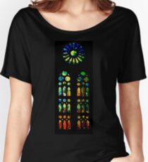Stained Glass Windows - Sagrada Familia, Barcelona, Spain Women's Relaxed Fit T-Shirt