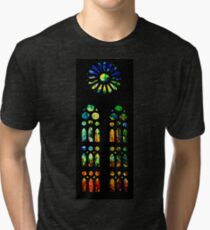 Stained Glass Windows - Sagrada Familia, Barcelona, Spain Tri-blend T-Shirt