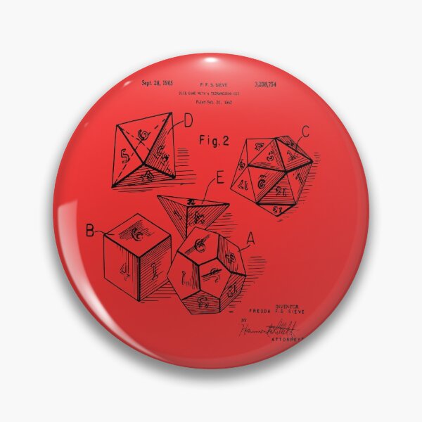 Item preview, RPG Dice Set Patent Print 1963 designed and sold by MadebyDesign.