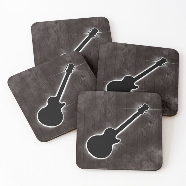 Item preview, Guitar silhouette on a wooden wall  designed and sold by Ethan110.