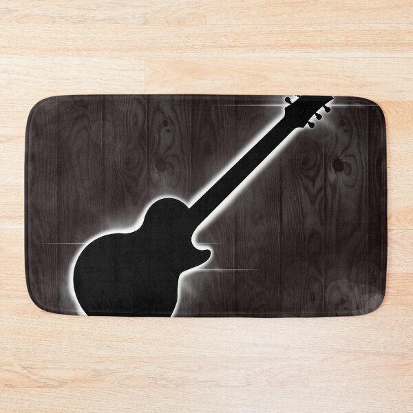 Item preview, Guitar silhouette on a wooden wall  designed and sold by Ethan110.