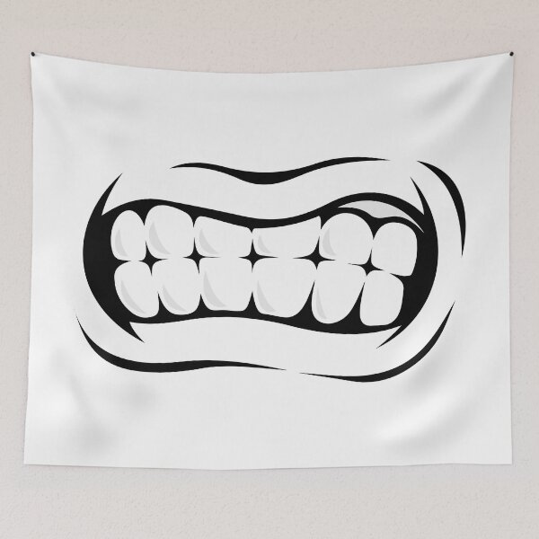 Item preview, Angry Grinning Grinding Teeth Cartoon Mouth designed and sold by javes93.