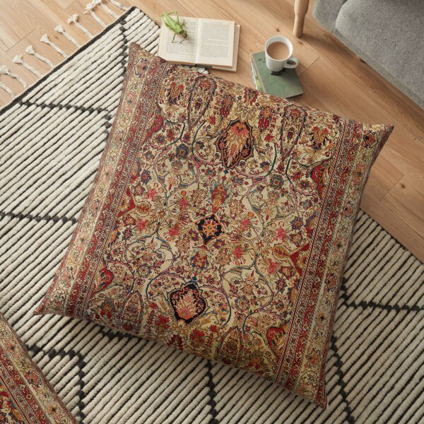 Lavar Kirman Southeast Persian Rug Print Floor Pillow