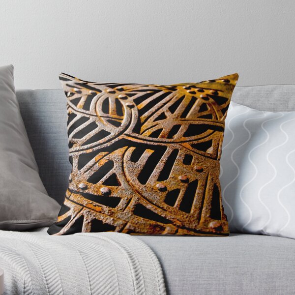 Rusty Grate Throw Pillow