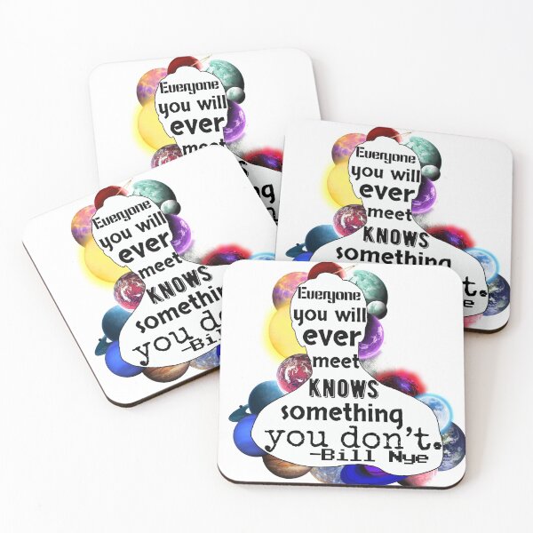 Bill Nye Silhouette Coasters (Set of 4)