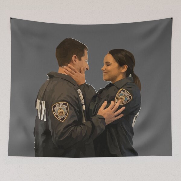 Item preview, Brooklyn nine nine Jake and Amy windbreaker kiss designed and sold by calamity02.