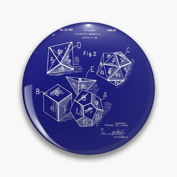 Item preview, Role Playing Dice Patent Prints 1963 designed and sold by MadebyDesign.