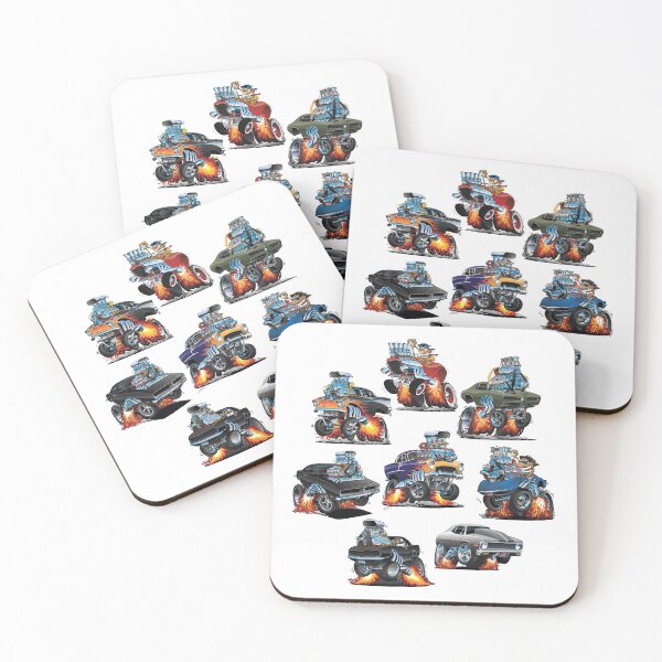 Item preview, Car Crazy Classic Hot Rod Muscle Cars Cartoons designed and sold by hobrath.