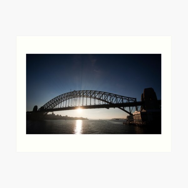 Sydney Harbour Bridge, Early Morning Rays Art Print
