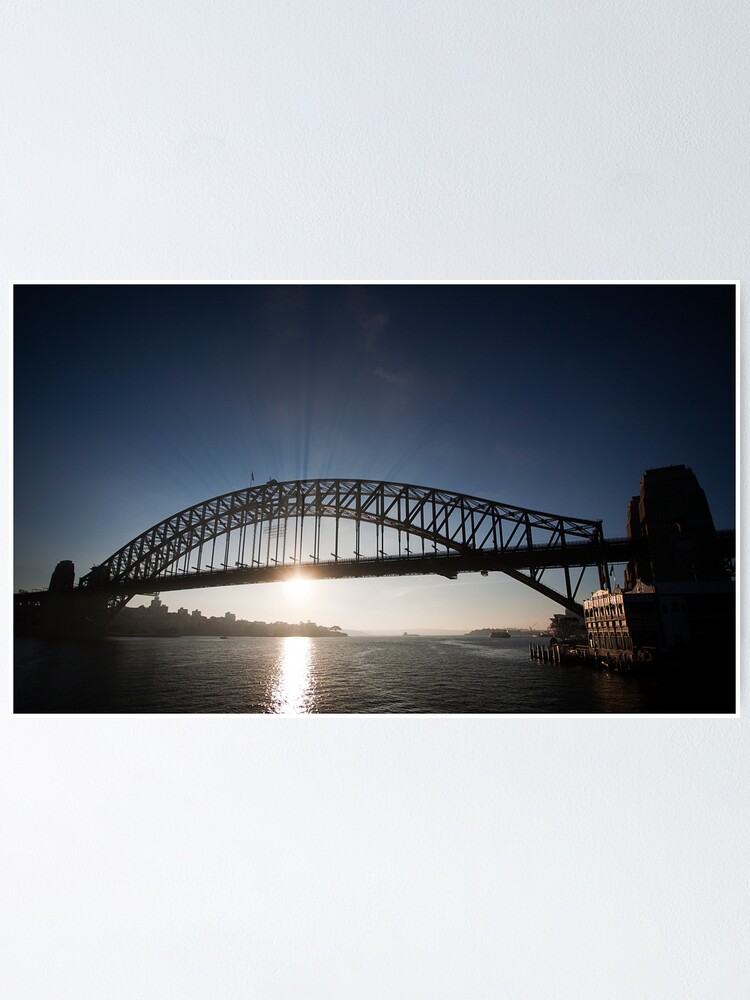 Alternate view of Sydney Harbour Bridge, Early Morning Rays Poster