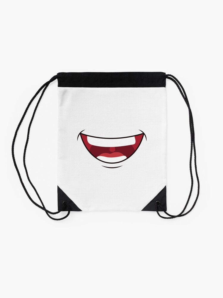 Sonrisa amplia boca dientes de dibujos animados Mochila saco