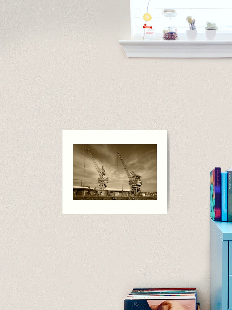 Thumbnail 2 of 3, Art Print, Cockatoo Dock Crane Twins designed and sold by RICHARDW.