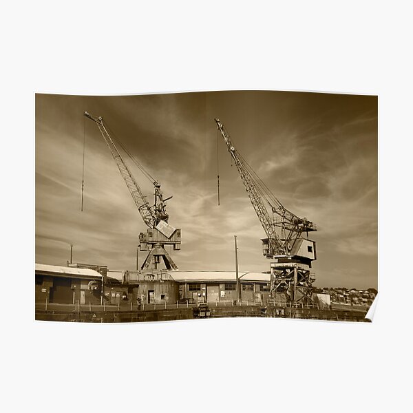 Cockatoo Dock Crane Twins Poster