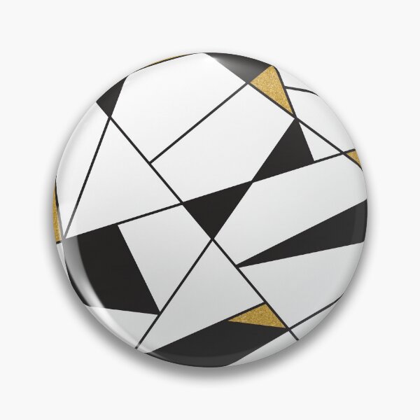 Item preview, Modern Art Geometry -black and white with gold- designed and sold by lematworks.