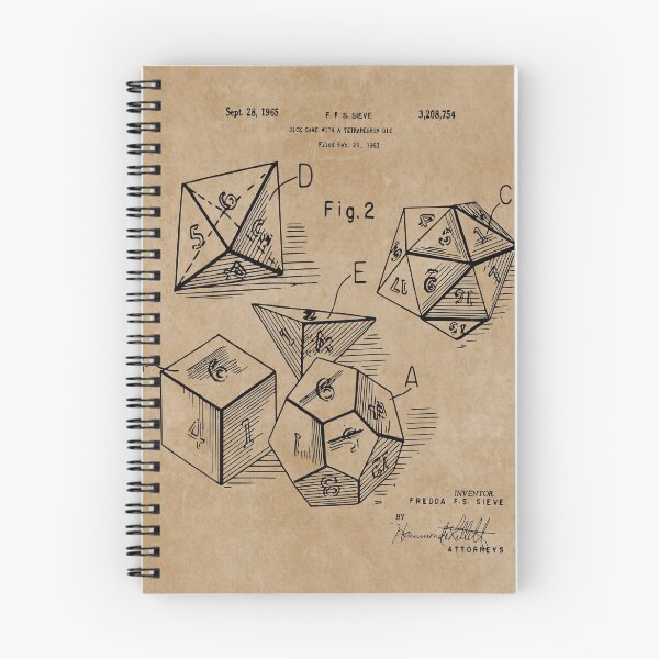 Item preview, Patent Prints Design RPG Dice Set 1963 designed and sold by MadebyDesign.